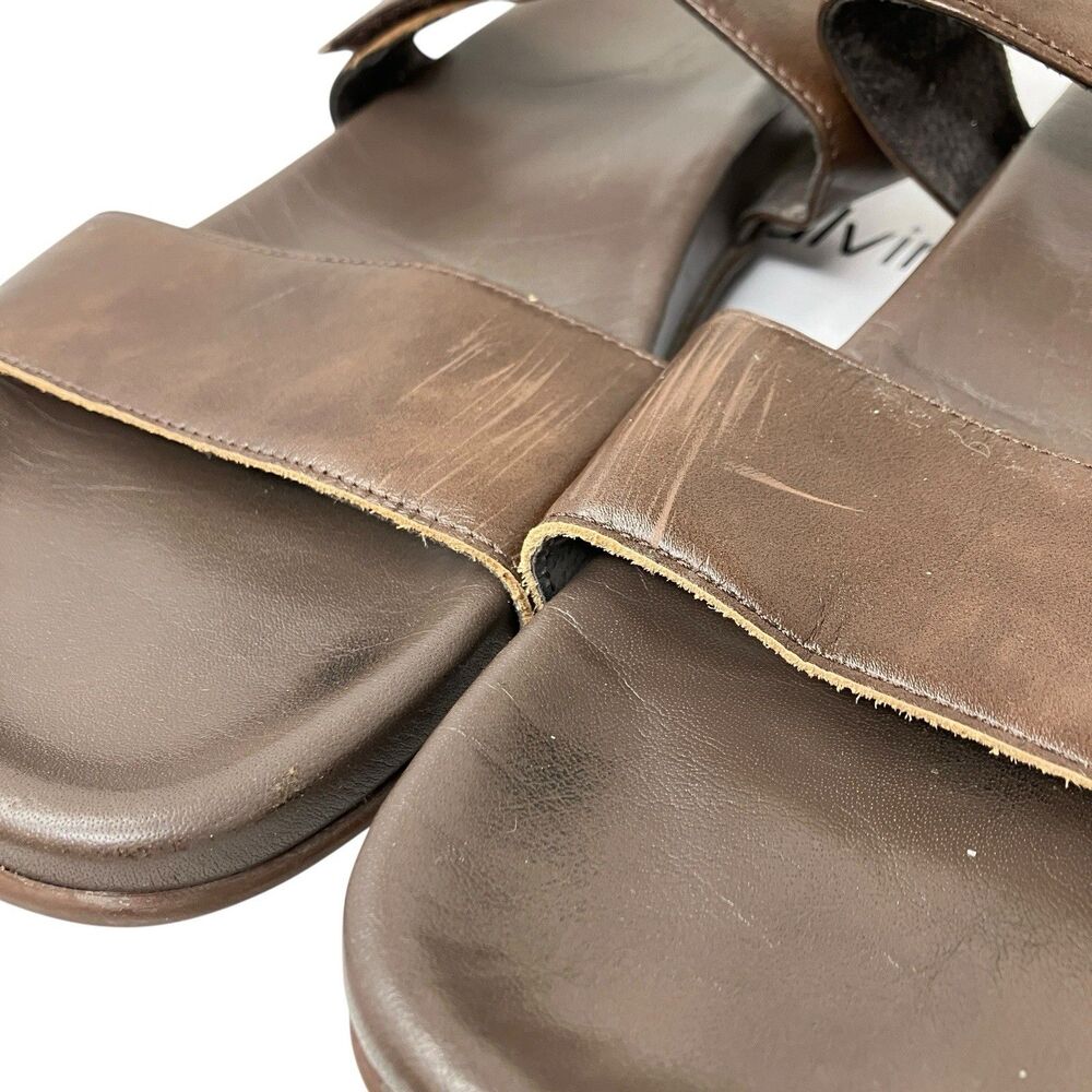 Naot Maldive Sandals Mens 13 Brown Leather Comfort Slides Comfort Strappy Summer - Picture 5 of 14